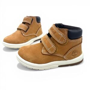 Timberland Toddler Toddle Tracks Wheat Nubuck Leather Boots Hook & Loop Size 5